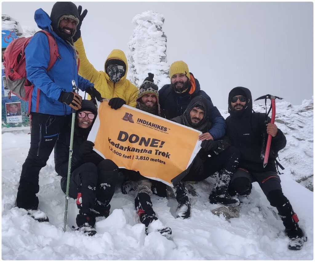 Kedarkanth Trek - Finally we were at the summit, first few of us who made it.